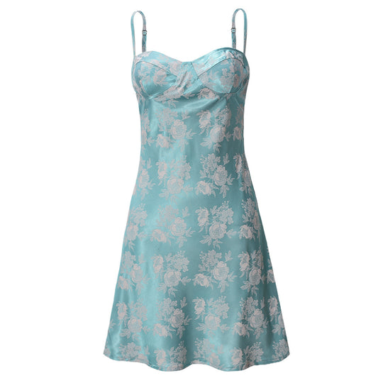 Women's Jacquard Camisole Mini Dress
